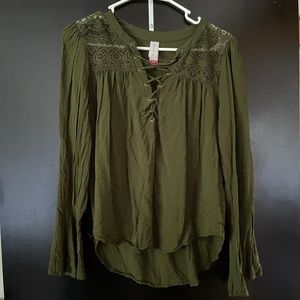 Green blouse